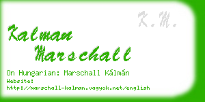 kalman marschall business card