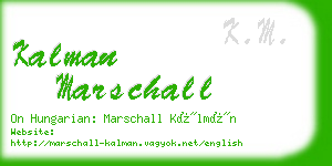 kalman marschall business card